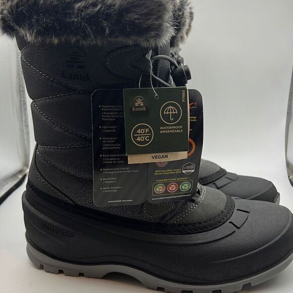 kamik The MOMENTUM 3 Winter Boot- Charcol color Women 7- NWB - Picture 1 of 10